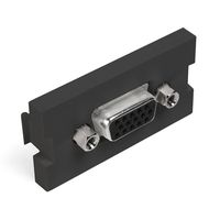 Leviton 41293-HDE 1 Unit High MOS HD15 Video Connector Feedthrough, Black