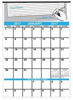 Large 1 Year Vertical Giant Write On Calendar Ideal for Dorm Room, Refrigerator, Kitchen and Office - 15 1/2 in. x 22 in.
