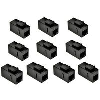 MOERISICAL EM1 EM1ZT-10P CAT6 Keystone Jack, 10 Piece, Straight Unshielded