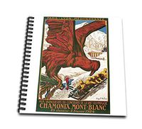 3dRose db_126031_3 Vintage Winter Olympics 1924 Chamonix Mont-Blanc Travel Poster Mini Notepad, 4 by 4"
