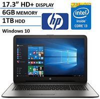 HP 17.3" HD+ Display Laptop Computer, Intel Dual Core i3-6100U 2.3Ghz Processor, 6GB Memory, 1TB HDD, USB 3.0, DVDRW, HDMI, Bluetooth, WIFI, RJ45, Windows 10 Home (Renewed)