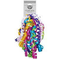 JAM PAPER Curly Gift Bows - Primary - 120 Curlies/Bulk Pack
