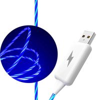 USB C LED Cable 3ft Take One Type C Visible LED Flowing Charging Cable for Samsung, Kindle, Nexus, LG, Sony, Xbox, PS4 - Blue Light