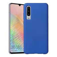 Fine for Samsun S10 for Huanwei p30 Shockproof Full-Body Protective Case Hard Shell Anuck Soft Silicone Microfiber PC 6.1inch (Blue)
