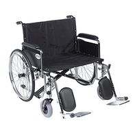 Drive Medical STD30ECDFA-ELR Sentra Ec Heavy Duty Extra-Extra-Wide Wheelchair, Black