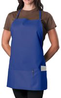 Pack Of 60 - Royal Blue Adjustable Bib Apron - 3 Pocket