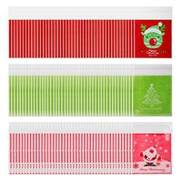 Scafiv 300 Pieces Christmas Cookie Bags Self Adhesive Christmas Cellophane Bags Candy Cookie Gift Bags for Christmas Party Supplies (Style 1)