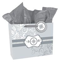 Gift Bag Large Silver Wedding