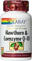 Solaray Hawthorn and Coenzyme-10 Two Daily Supplement, 600mg, 60 Count