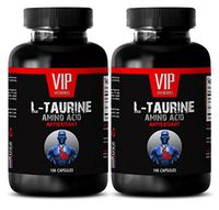 Taurine Double Strength - L-Taurine 500MG - Fat Burner Powder 2 Bottles 200 Capsules