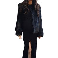 Kstare Women Winter Warm Fashion Long Sleeve Outerwear Coat Waistcoat Jacket Overcoat (Black, L)