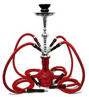 New 4 hose 20" Red Hookah shisha nargila hookas narguile nargile glass vases