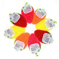 CUGBO 8Pcs Acrylic Dish/Pot Scrubbers for Kitchen Dish Washing/Washcloth, Hand-Knitted Washing Rags Towel, Non-Scratch for Stainless Steel(Mixed Color)