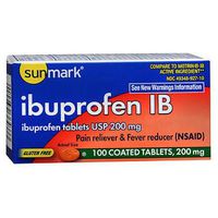 Sunmark Ibuprofen IB 200 mg Coated Tablets - 100 ct, Pack of 2