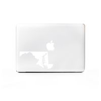 (2X) StickAny Laptop Series Maryland MD Sticker for MacBook Pro, Chromebook, Surface Pro, and More (White)