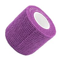 Carole4 Cohesive Bandage, 5*450cm Self-Adherent Elastic Bandage Non-woven Fabrics Tattoo First Aid Medical Treatment Pet Vet Wrap Self Adherent Cohesive Bandages (6 Colors)(Purple)