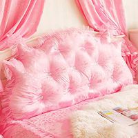 GAOQQ Satin Jacquard Bed Head Large Backrest, Double Bed Long Pillow, Waist Support Pillow,F-120x80x15CM