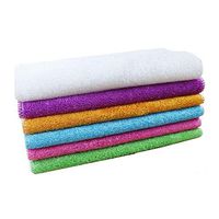 VEIREN 10 Pack Kitchen Clean Rags, 9 x 7 Inch Bamboo Fiber Dish Bowl Wash Cloth/Towel Bulk, Machine Washable