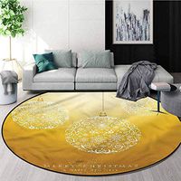 RUGSMAT Christmas Rug Round Home Decor Area Rugs,Round Bauble in Air Foam Mat Living Room Decor Diameter-31