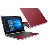 Mightyskins Skin Compatible with Hp Pavilion X360 15.6" (2018) - Solid Burgundy | Protective, Durable, and Unique Vinyl Decal Wrap Cover | Easy to Apply, Remove, and Change Styles | Made in The USA