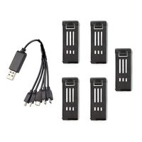 Ktyssp Five 3.7V 850mah Li-Po Batteries Set for E58/JY019/L800/GD88/S168 Quadcopter