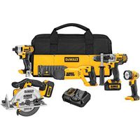 DEWALT 20V MAX Cordless Drill Combo Kit, 5-Tool (DCK592L2)