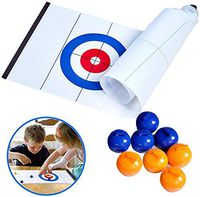 YouTai Tabletop Curling Game,Mini Compact Curling Board Game Set with 8 Shuffleboard Pucks for Kids Adults Family Outdoor School Office Travel