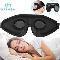 OriHea Eye Mask for Sleeping - 3D Comfort Soft Sleep Mask Men Women - Block Out Light 100% Eye Shade Cover - Adjustable Premuim Silk Foam Blindfold - Travel/Naps/Yoga/Plane/Night