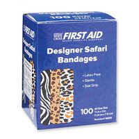 Safari Print Bandages - First Aid Kid Supplies - 1200 Per Pack