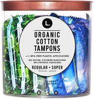 L. Organic Cotton Regular and Super Absorbency Compact Tampons Multipack 30 Count