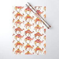 Society6 Wrapping Paper, Pack of 5, Camel Train by Cat Coquillette