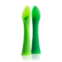 Olababy 100% Silicone Soft-Tip Training Spoon for Baby Led Weaning 2pack