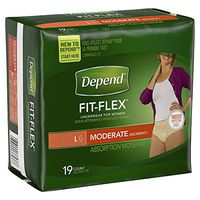 Depend Underwear for Women, Moderate Absorbency, Large, 19