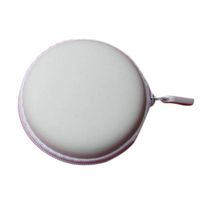 DZT1968 Storage Case Bag for Earphone Headphone SD TF Cards Colourful Portable Mini Round Hard (White)