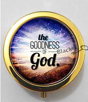 BlackKey Goodness Beautiful Inspirational Word 3-Compartment Decorative Pocket Gift Box Case Organizer for Pill, Color 2 -1750