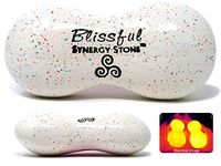 Blissful (Candy)(Single) Synergy Stone - Contoured Hot Stone Massage Tool - Relaxing and Therapeutic for Neck, Back, Legs, Feet - Ultra-Smooth for Massage on Skin with Oil or Over Clothes