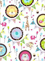Baby & Chilldren's Birthday Party Gift Wrapping Paper -Two 30 In x 6 Ft Sheets