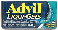 Advil Liqui-Gels Ibuprofen Pain Reliever Fever Reducer (NSAID) Capsules 40 ct (Pack of 6)
