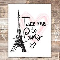Paris Wall Art Print - Unframed - 8x10 | Eiffel Tower Decor
