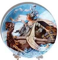 The Man of Law's Tale Collector's Plate from The Canterbury Tales series by G.A. Hoover, Longton China, England