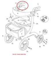 Brake Cable Only for Drive RTL10266 Nitro Rollator Walker - 1026632