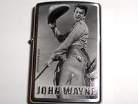 Zippo John Wayne Black and White Bronc Buster Picture Lighter