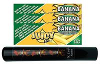 Herb Airtight Tube Pocket Protector with Juicy Jay's Banana 1.25 Flavored Hemp Rolling Papers 3 Count DC Crafts Nation- Tiki Man