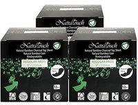 NATRATOUCH ~ COMPOSTABLE ~ Natural Bamboo Charcoal Sanitary Pads (Regular PAD - 2 Pack Total 24 Pads)