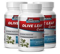 Immune Support Supplement - Olive Leaf Extract 500MG - ANTIOXIDANT - Immune Booster - Brain and Memory Support - 3 Bottles (180 Capsules)