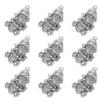 HOUSWEETY 20pcs Bear Christmas Charms Pendants