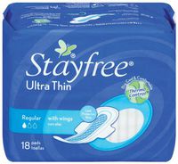 StayFree, Ultra Thin Pads Super Long with Wings, 32 ct
