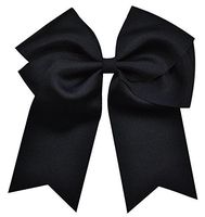 Funny Girl Designs Extra Large Classic Uniform Cheer Bow - Choose Your Color! (Black)