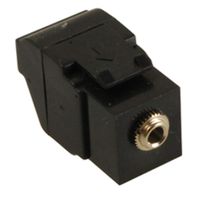 ICC 3.5 mm Stereo Audio Module Push-pin, Black