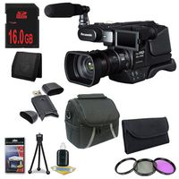Panasonic HC-MDH2 AVCHD Shoulder Mount Camcorder (PAL) + 16GB SDHC Class 10 Memory Card + 49mm 3 Piece Filter Kit + Carrying Case + SDHC Card USB Reader + Memory Card Wallet + Deluxe Starter Kit DavisMax Bundle